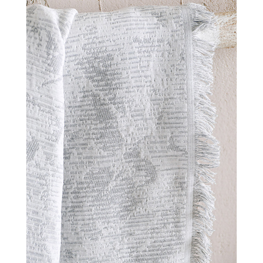 Ριχτάρι για Πολυθρόνα (160x180) Ζακάρ Βαμβακερό Rythmos Peony Γκρι Απαλό