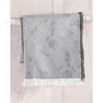 Ριχτάρι για Τριθέσιο Καναπέ (180x280) Ζακάρ Βαμβακερό Rythmos Peony Γκρι Σκούρο