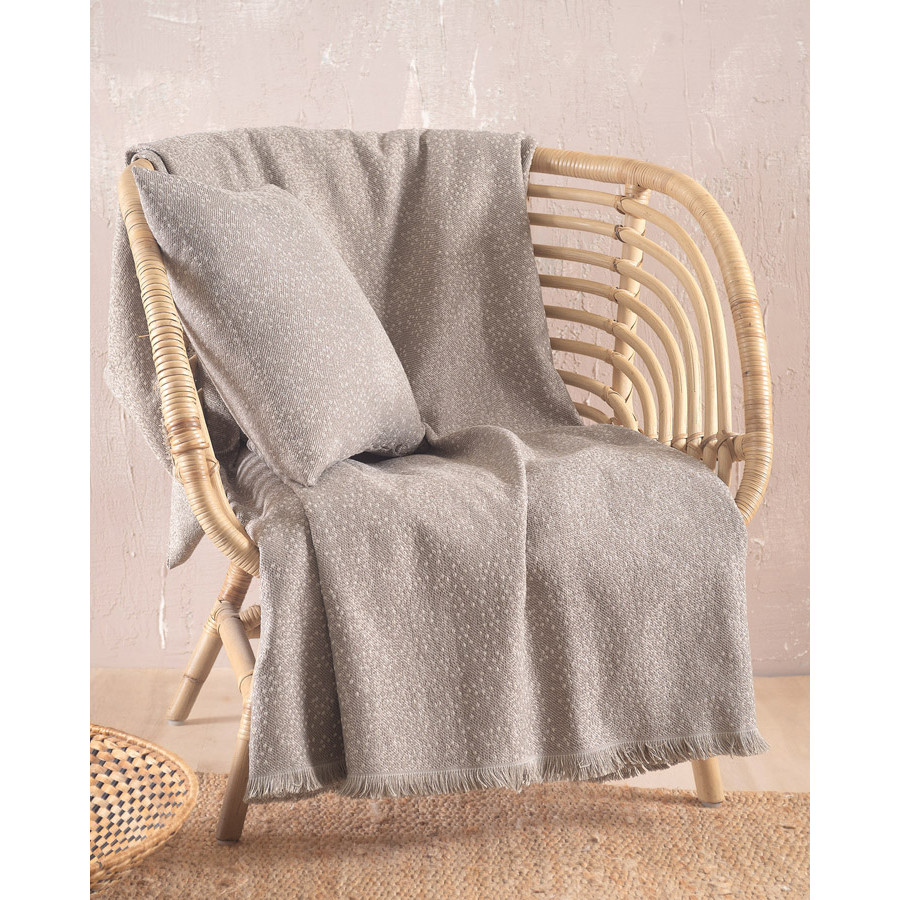 Ριχτάρι για Τριθέσιο Καναπέ (180x280) Ζακάρ 4 Εποχών Rythmos Pixil Μπεζ