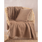 Ριχτάρι για Τετραθέσιο Καναπέ (180x330) Ζακάρ 4 Εποχών Rythmos Pixil Καφέ