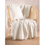 Ριχτάρι για Διθέσιο Καναπέ (180x240) Ζακάρ 4 Εποχών Rythmos Pixil Εκρού