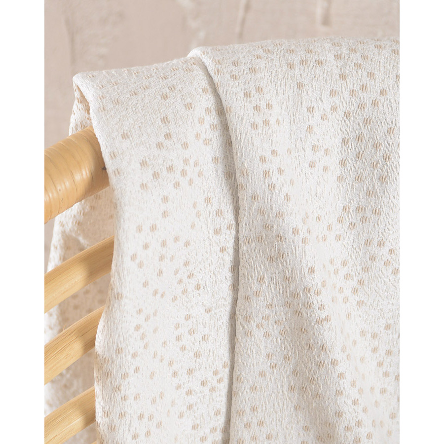 Ριχτάρι για Τριθέσιο Καναπέ (180x280) Ζακάρ 4 Εποχών Rythmos Pixil Εκρού