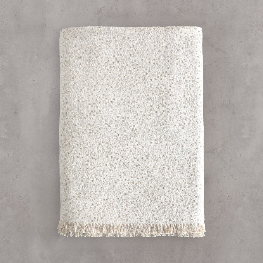 Ριχτάρι για Τριθέσιο Καναπέ (180x280) Ζακάρ 4 Εποχών Rythmos Pixil Εκρού