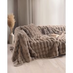 Ριχτάρι για Πολυθρόνα (160x180) Γούνινο Αντιολισθητικό Rythmos Rabbit Καφέ