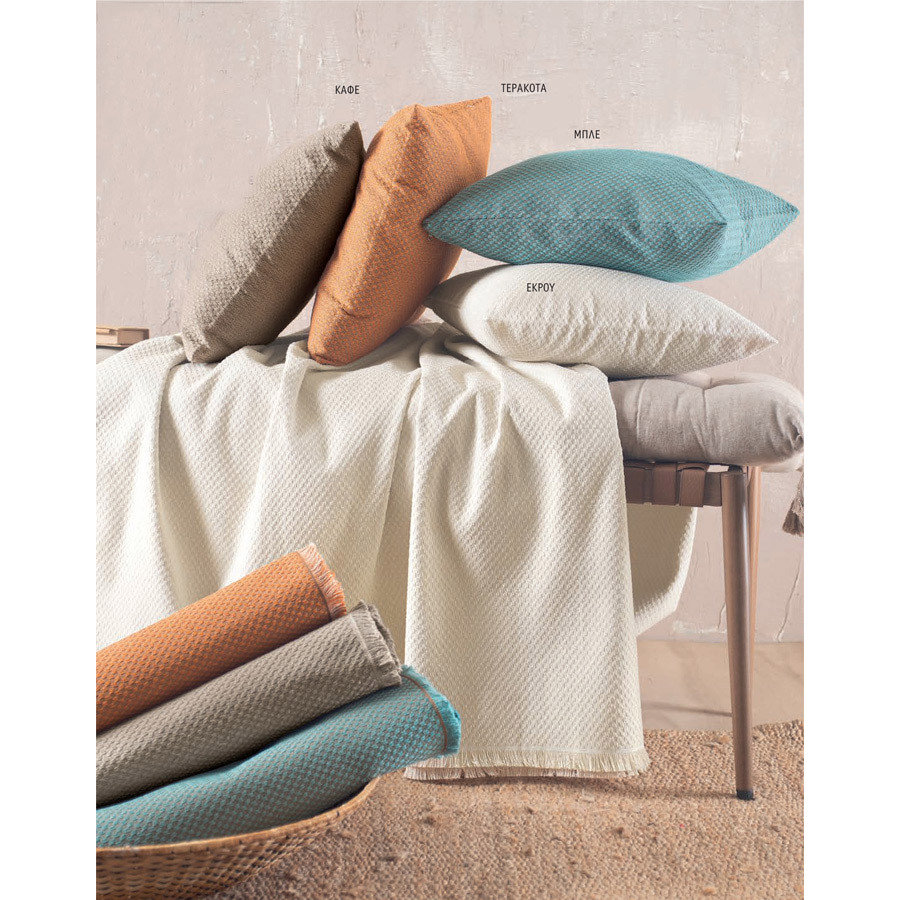 Ριχτάρι για Πολυθρόνα (160x180) Ζακάρ 4 Εποχών Rythmos Rami Τερακότα