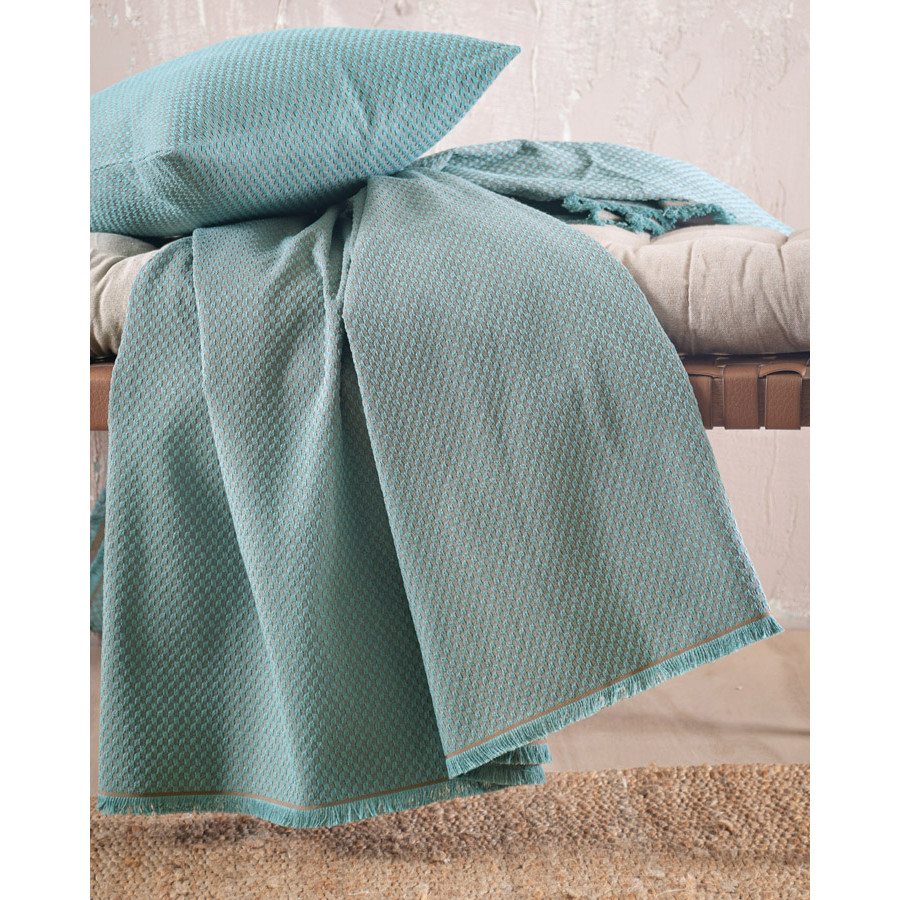 Ριχτάρι για Τριθέσιο Καναπέ (180x280) Ζακάρ 4 Εποχών Rythmos Rami Μπλε