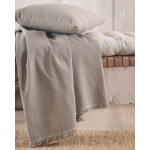 Ριχτάρι για Τριθέσιο Καναπέ (180x280) Ζακάρ 4 Εποχών Rythmos Rami Καφέ