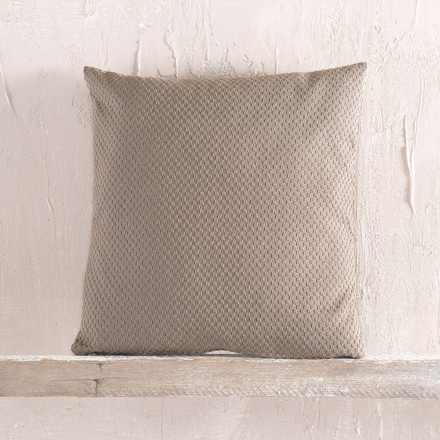 Διακοσμητική Θήκη για Μαξιλάρι (40x40) Ζακάρ Rythmos Rami Καφέ