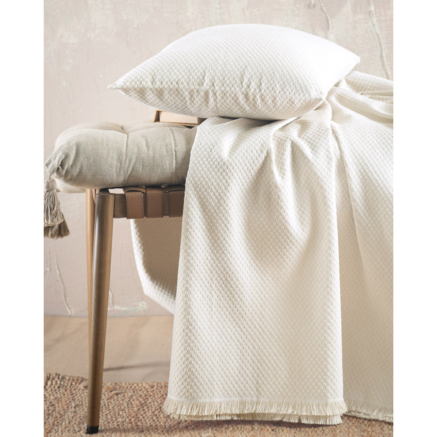 Ριχτάρι για Πολυθρόνα (160x180) Ζακάρ 4 Εποχών Rythmos Rami Εκρού