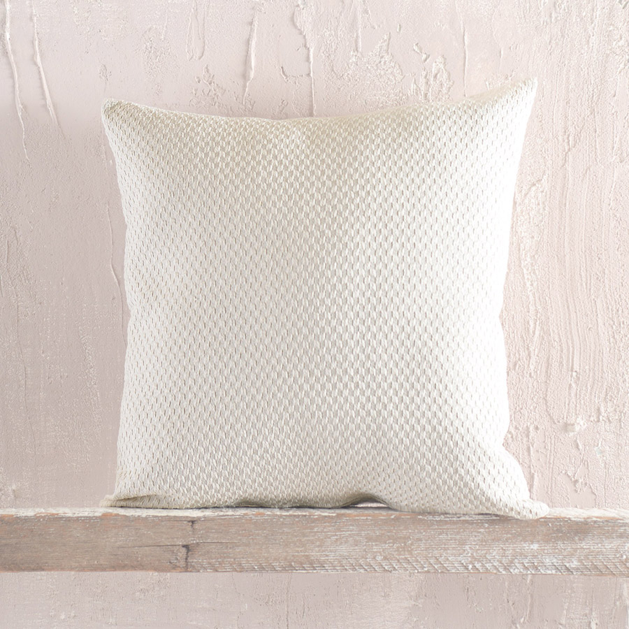 Διακοσμητική Θήκη για Μαξιλάρι (40x40) Ζακάρ Rythmos Rami Εκρού