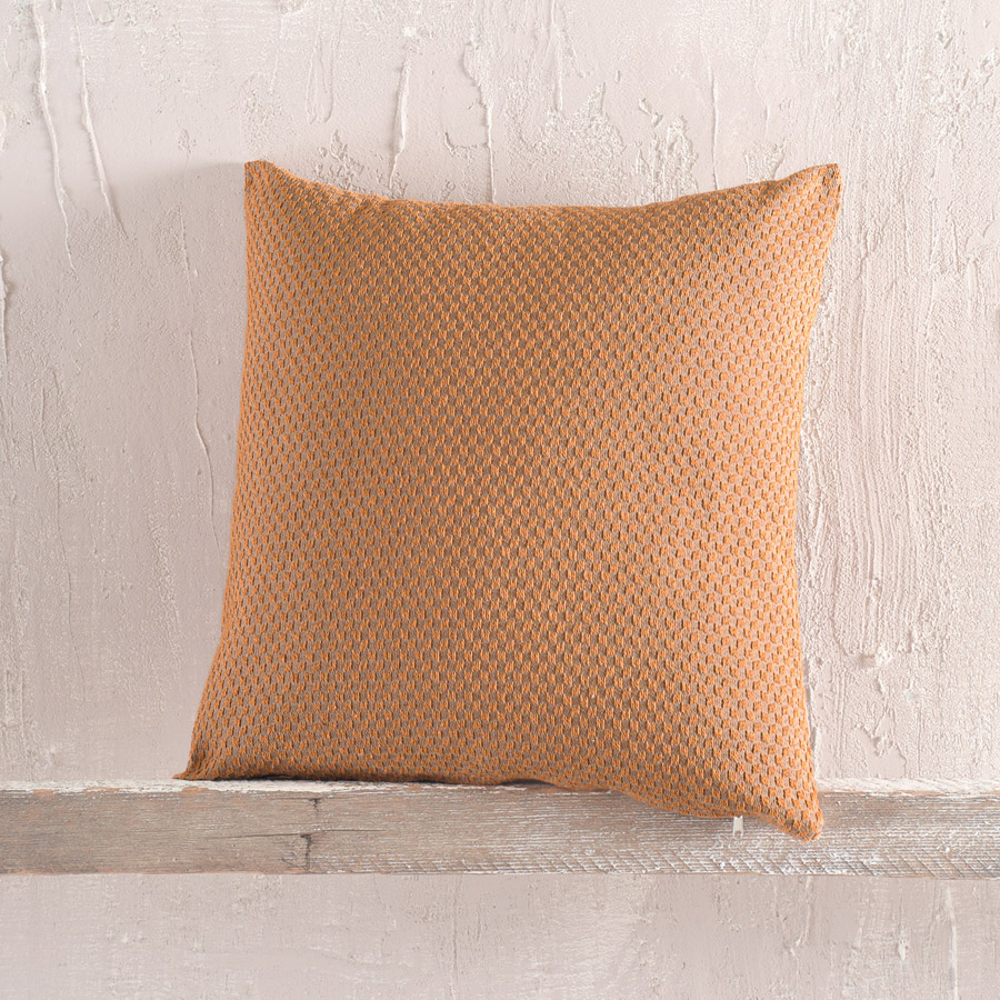 Διακοσμητική Θήκη για Μαξιλάρι (40x40) Ζακάρ Rythmos Rami Τερακότα