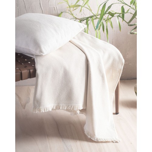 Ριχτάρι για Τετραθέσιο Καναπέ (180x330) Ζακάρ 4 Εποχών Rythmos Reve Εκρού