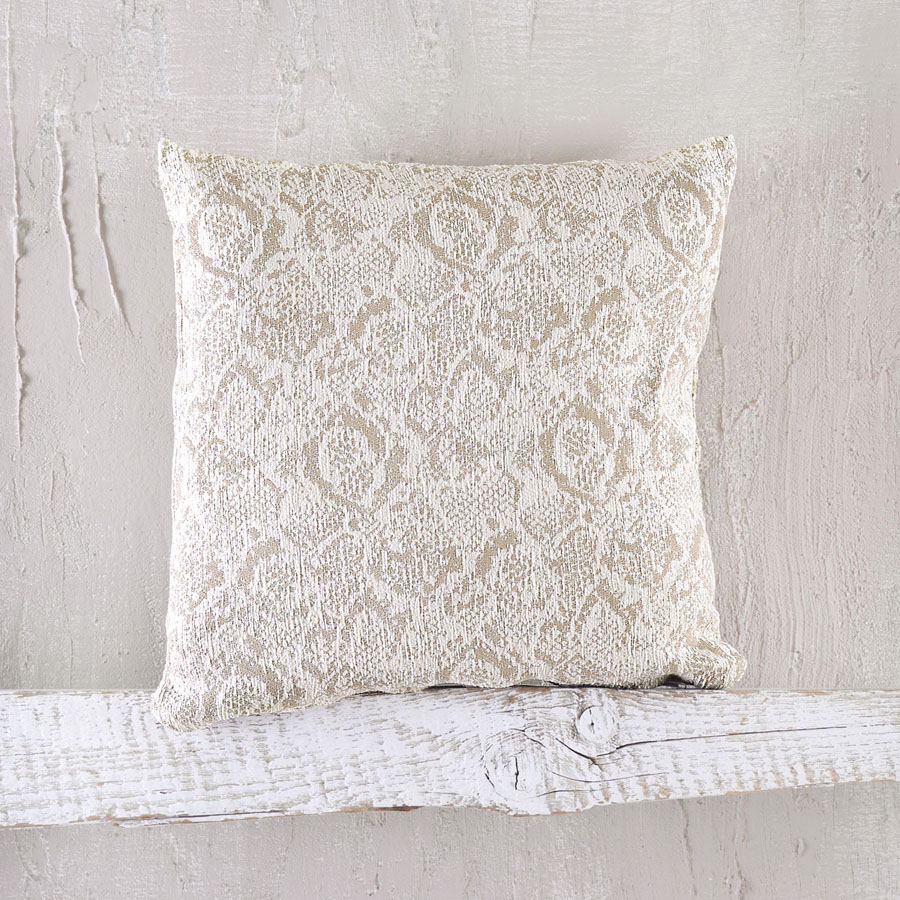 Διακοσμητική Μαξιλαροθήκη Φιγούρας (40x40) Σενίλ Rythmos Snake Εκρου