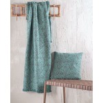 Ριχτάρι για Πολυθρόνα (160x180) Ζακάρ Σενίλ Rythmos Snake Πετρόλ