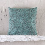 Διακοσμητική Μαξιλαροθήκη Φιγούρας (40x40) Σενίλ Rythmos Snake Πετρόλ