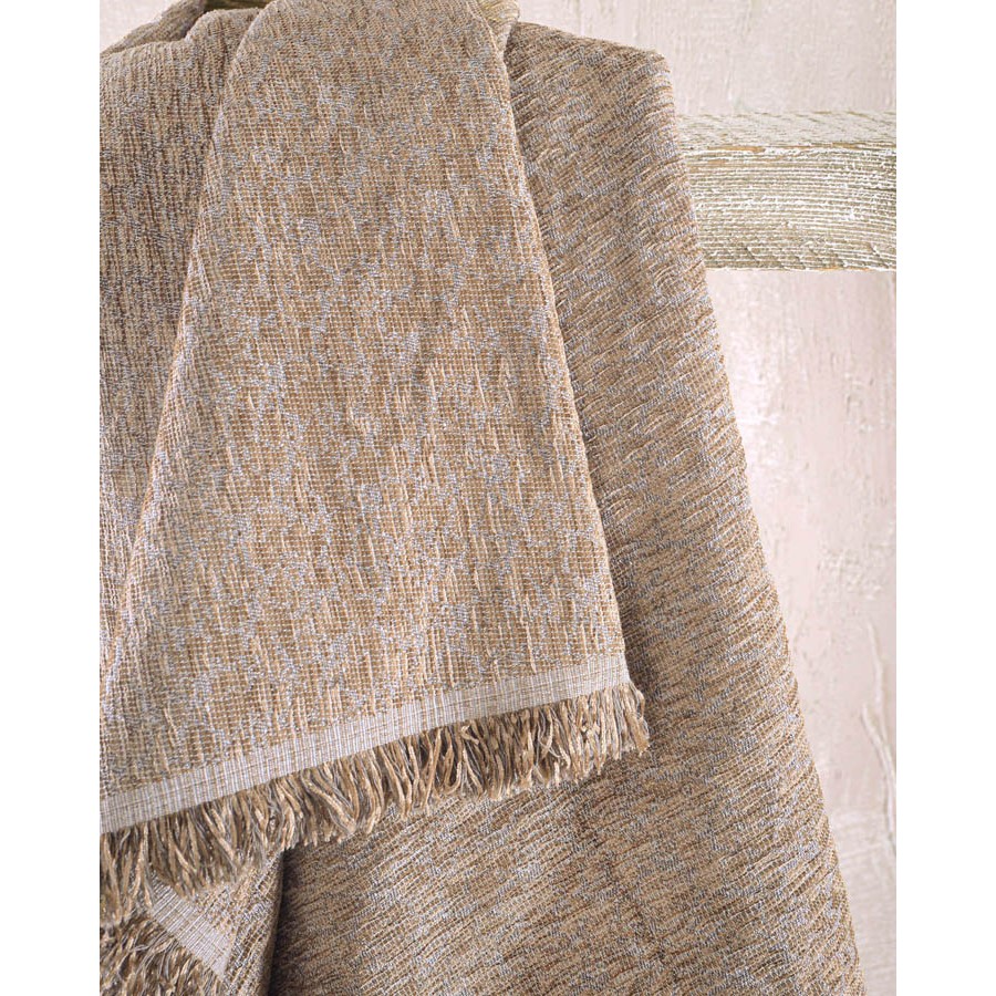 Ριχτάρι για Τριθέσιο Καναπέ (180x280) Ζακάρ Σενίλ Rythmos Stefan Καφέ