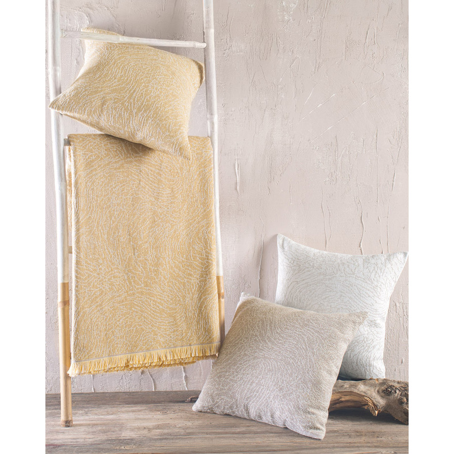 Διακοσμητική Θήκη για Μαξιλάρι (40x40) Ζακάρ Rythmos Terrain Μπεζ