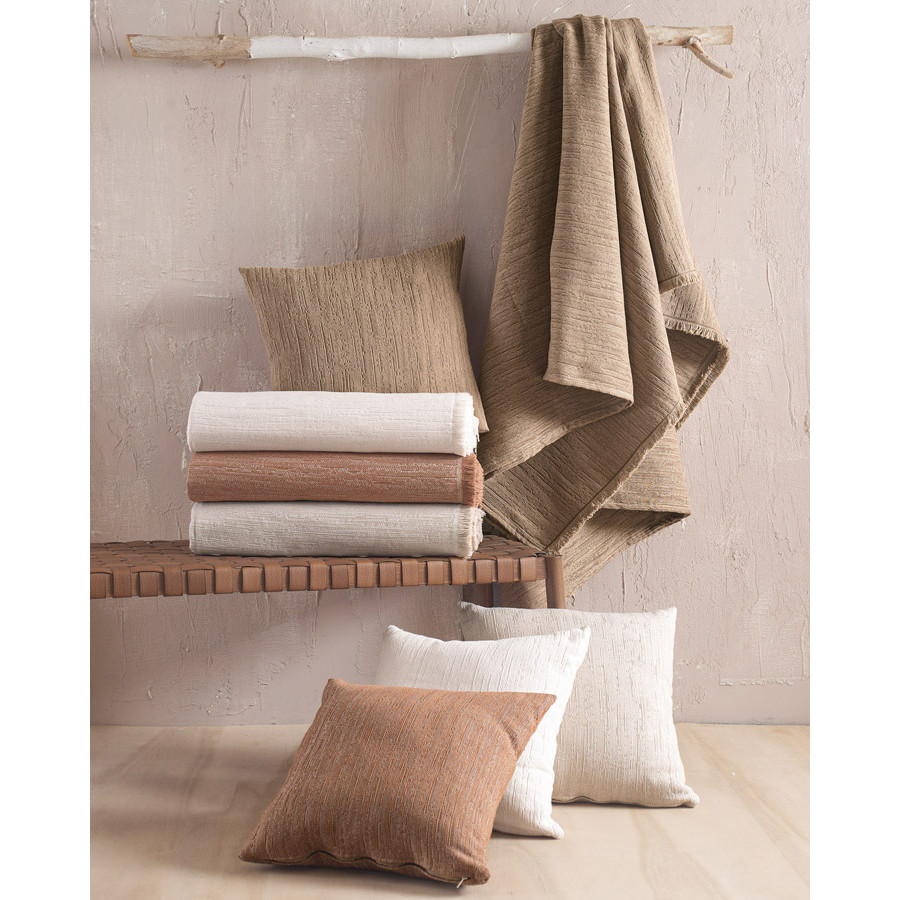 Διακοσμητική Θήκη για Μαξιλάρι (40x40) Ζακάρ Rythmos Toris Μπεζ