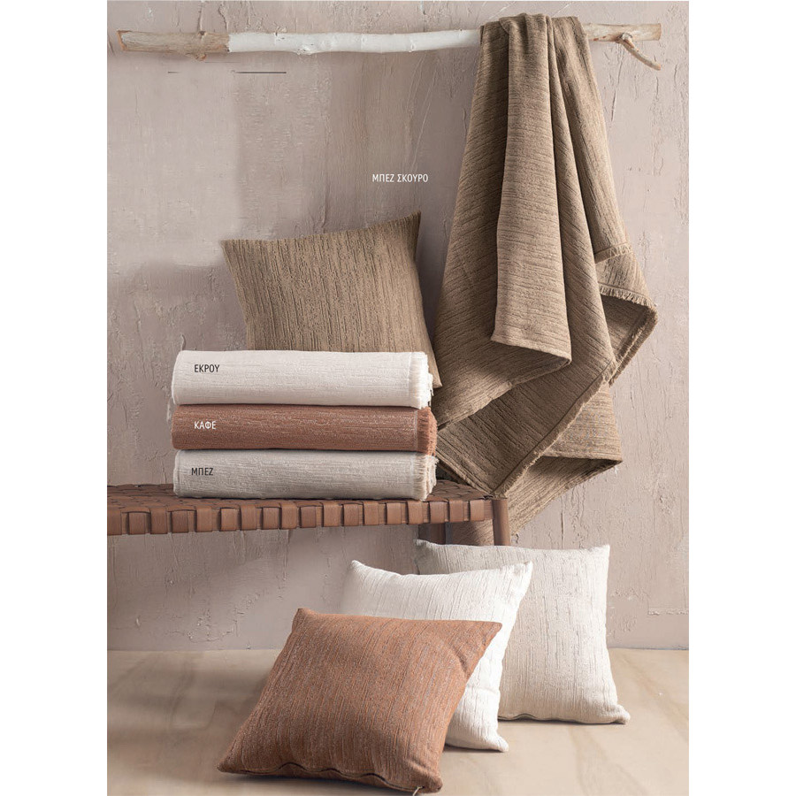 Ριχτάρι για Τριθέσιο Καναπέ (180x280) Ζακάρ 4 Εποχών Rythmos Toris Καφέ