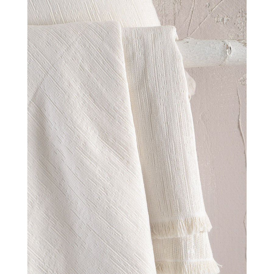 Ριχτάρι για Τετραθέσιο Καναπέ (180x330) Ζακάρ 4 Εποχών Rythmos Toris Εκρού