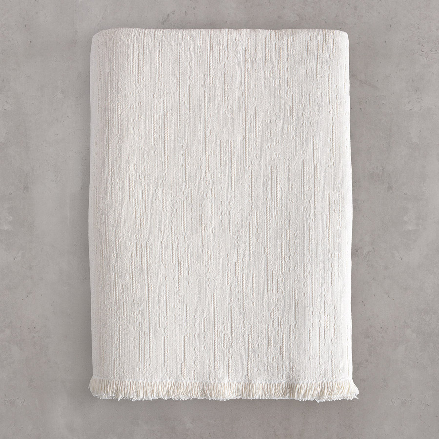 Ριχτάρι για Τετραθέσιο Καναπέ (180x330) Ζακάρ 4 Εποχών Rythmos Toris Εκρού