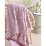 Ριχτάρι για Διθέσιο Καναπέ (180x240) Ζακάρ 4 Εποχών Rythmos Vernier Ροζ