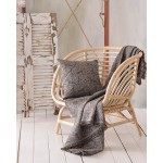 Ριχτάρι για Διθέσιο (180x240) Ζακάρ Διπλής όψης Rythmos Xaviera Γκρι-Καφέ