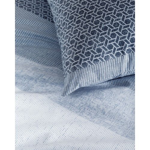 Σετ 2 τεμ Μαξιλαροθήκες (50x70) Rythmos Next Robin Μπλε