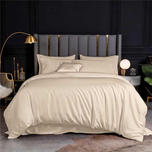 Σετ Σεντόνια 4 τεμ Υπέρδιπλα (250x270) Βαμβακερά Rythmos Bamboo Μπεζ