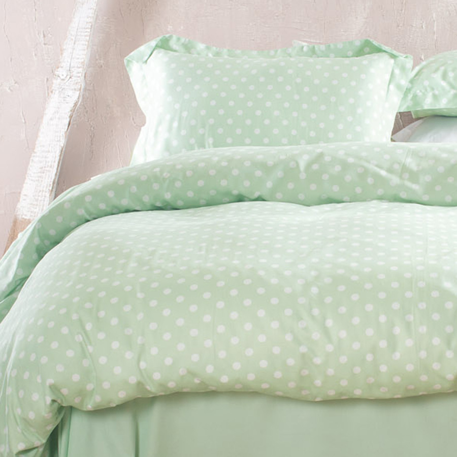 Σετ Σεντόνια Υπέρδιπλα (240x260) Βαμβακοσατέν 200 Kλωστών Rythmos Coquette Μέντα