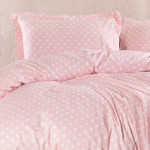 Σετ Πάπλωμα 3 τεμ Υπέρδιπλο (220x240) με μαξιλαροθήκες Βαμβακοσατέν 200κλ Rythmos Coquette Ροζ