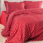 Σετ Πάπλωμα 3 τεμ Υπέρδιπλο (220x240) με μαξιλαροθήκες Βαμβακοσατέν 200κλ Rythmos Coquette Κόκκινο