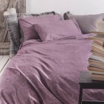 Σετ Παπλωματοθήκη Μονή (160x250) Με Μαξιλαροθήκη Rythmos Diva Charisma Μωβ