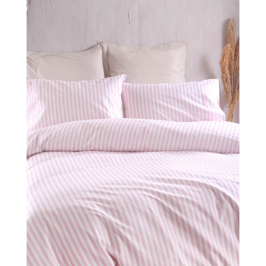 Σετ Σεντόνια Σούπερ Υπέρδιπλα (270x290) Βαμβακερά Rythmos Diva Eloise Ροζ