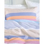 Σετ Σεντόνια Φανελένια Υπέρδιπλα (230x260) με Λάστιχο Βαμβακερά Rythmos Jesse Μπλε