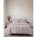 Σετ Παπλωματοθήκη Υπέρδιπλη (240x260) Tencel Lyocell 300 Kλωστών Rythmos Glacier Πούδρα