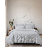 Σετ Παπλωματοθήκη Υπέρδιπλη (240x260) Tencel Lyocell 300 Kλωστών Rythmos Glacier Ασημί