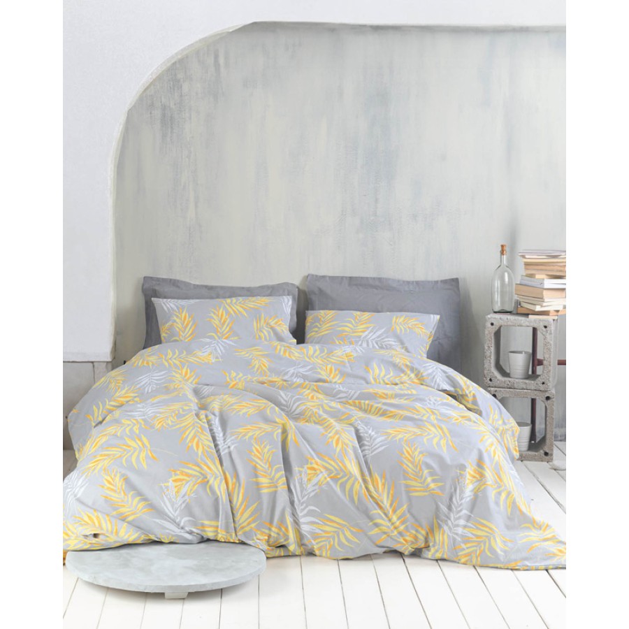 Σετ 2 τεμ Μαξιλαροθήκες (50x70) Rythmos Next Sandra Γκρι