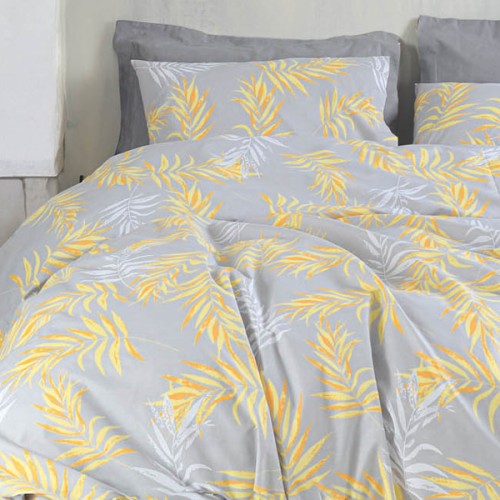 Σετ 2 τεμ Μαξιλαροθήκες (50x70) Rythmos Next Sandra Γκρι