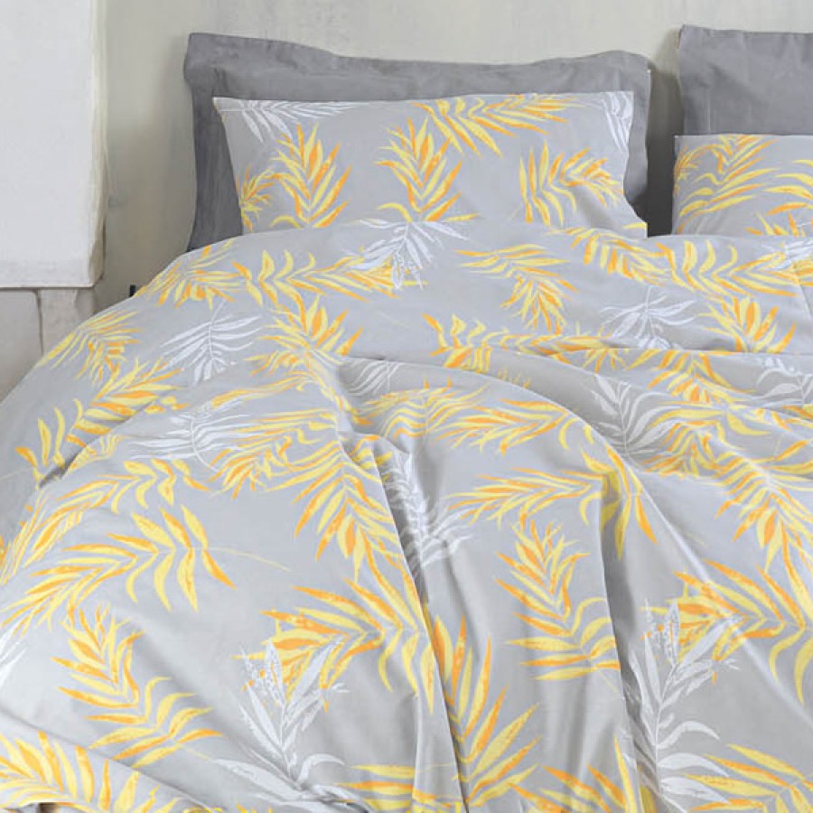 Σετ 2 τεμ Μαξιλαροθήκες (50x70) Rythmos Next Sandra Γκρι