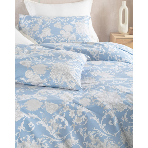 Σετ σεντόνια Υπέρδιπλα (230x260) Rythmos Next Candince Μπλε