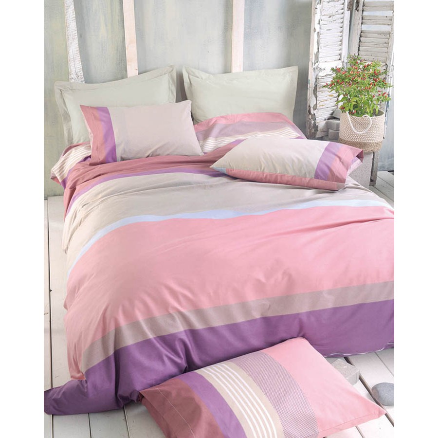 Σετ Σεντόνια Σούπερ Υπέρδιπλα (260x280) Rythmos Next Savoy Ρoζ