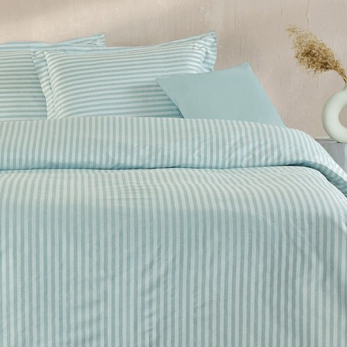 Σετ Σεντόνια Υπέρδιπλα (240x280) Βαμβάκι/Πολυέστερ Satin Stripe Rythmos Nexus Βεραμάν