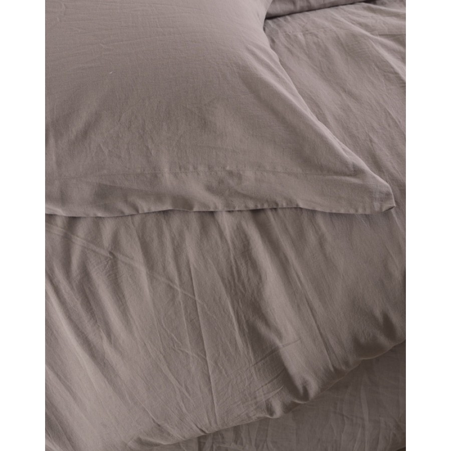 Σετ Σεντόνια Υπέρδιπλα (240x280) Βαμβακερά Προπλυμένα (Prewashed) Rythmos Whisper Μπεζ