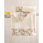 Σετ Πετσέτες 3 τεμαχίων με υφασμάτινη φάσα Rythmos Betty Εκρού