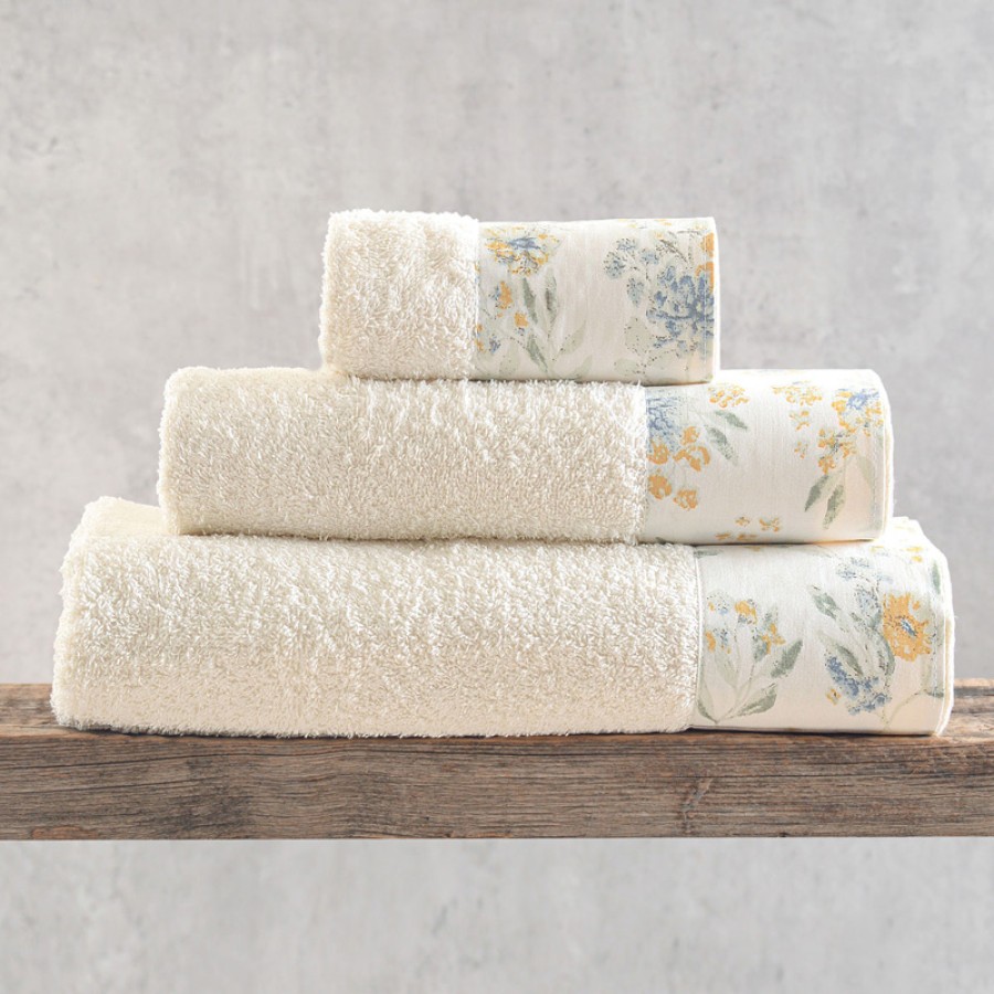 Σετ Πετσέτες 3 τεμαχίων με υφασμάτινη φάσα Rythmos Sorin Εκρού-Κίτρινο Σε Κουτί Σετ Πετσέτες 3 τεμαχίων με υφασμάτινη φάσα Rythmos Sorin Εκρού-Κίτρινο Σε Κουτί