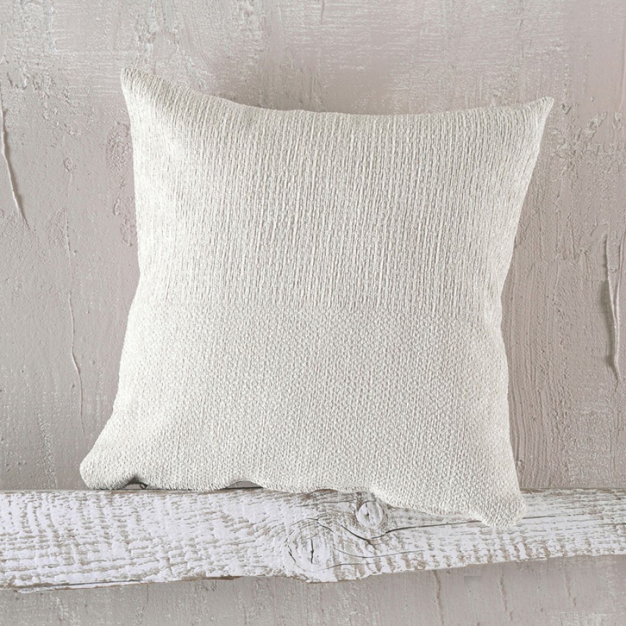 Διακοσμητικές θήκες (40x40) Ζακάρ Σενίλ Rythmos Simplin Εκρού