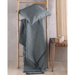 Ριχτάρι για Πολυθρόνα (160x180) Ζακάρ Σενίλ Rythmos Simplin Γκρι