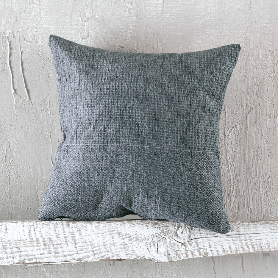 Διακοσμητικές θήκες (40x40) Ζακάρ Σενίλ Rythmos Simplin Γκρι