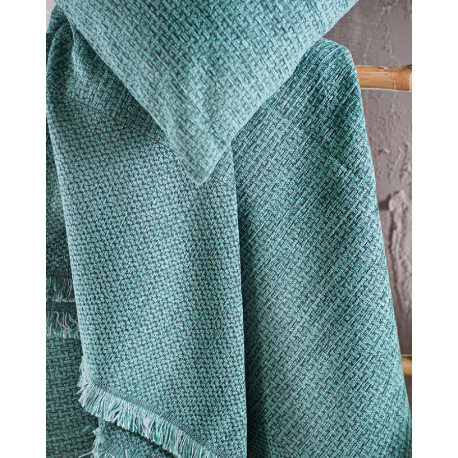 Ριχτάρι για Πολυθρόνα (160x180) Ζακάρ Σενίλ Rythmos Simplin Πετρόλ